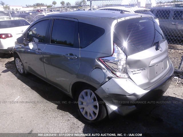 3N1CE2CP5FL387629 - 2015 NISSAN VERSA NOTE S/S PLUS/SV/SL/SR SILVER photo 3