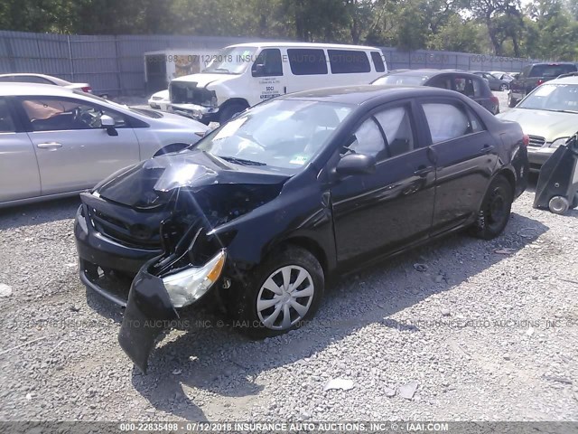 2T1BU4EE9DC988982 - 2013 TOYOTA COROLLA S/LE შავი ფოტო 2