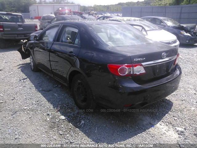 2T1BU4EE9DC988982 - 2013 TOYOTA COROLLA S/LE შავი ფოტო 3