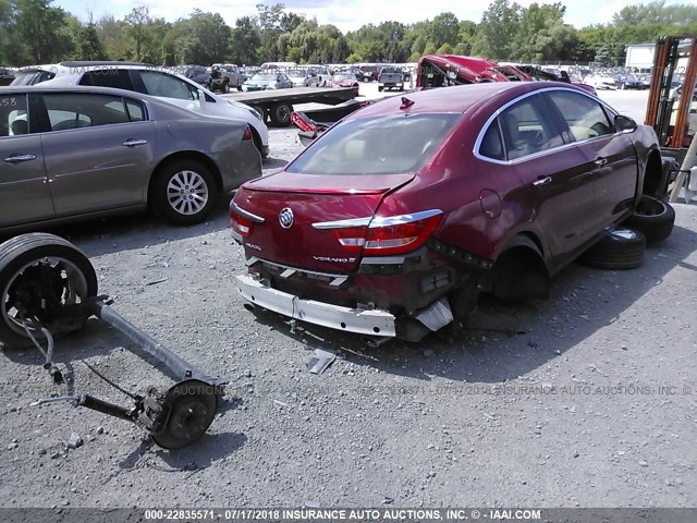 1G4PT5SV5D4170523 - 2013 BUICK VERANO PREMIUM RED photo 4