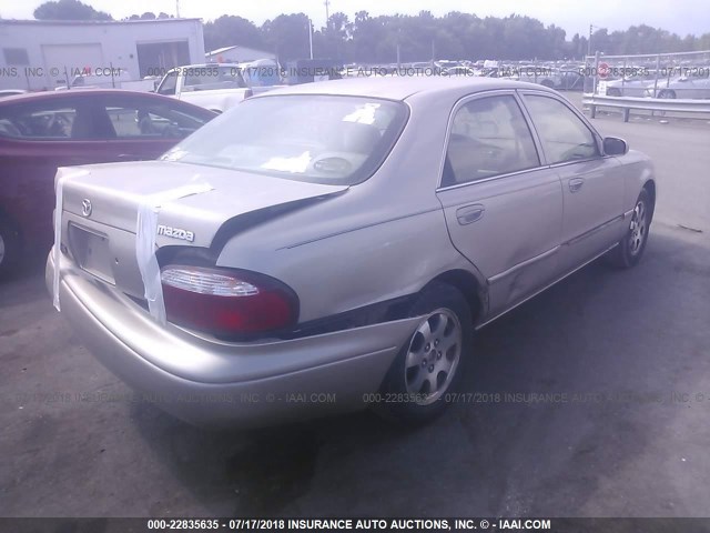 1YVGF22C525296987 - 2002 MAZDA 626 LX GOLD photo 4