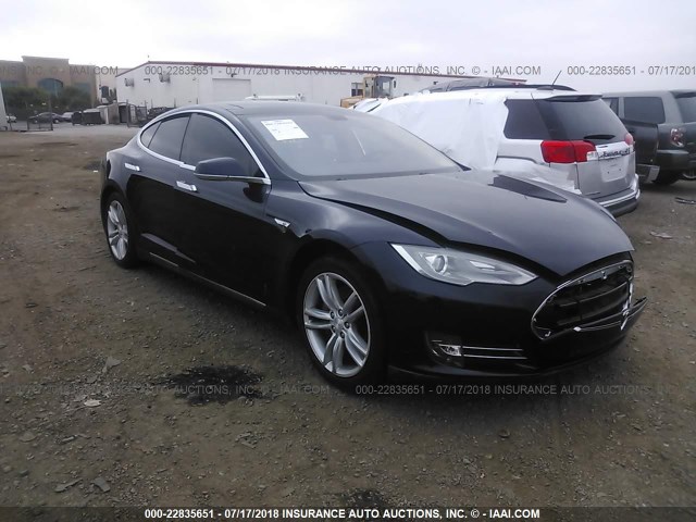 5YJSA1H16EFP49452 - 2014 TESLA MODEL S Մուգ կապույտ լուսանկար 1