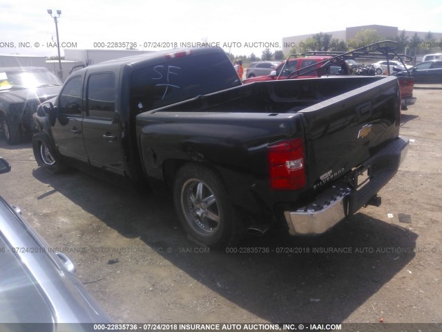 2GCEC13C571551399 - 2007 CHEVROLET SILVERADO C1500 CREW CAB BLACK photo 3