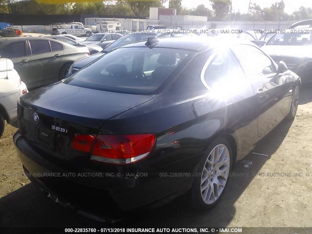 WBAWV13578P119401 - 2008 BMW 328 I SULEV BLACK photo 4