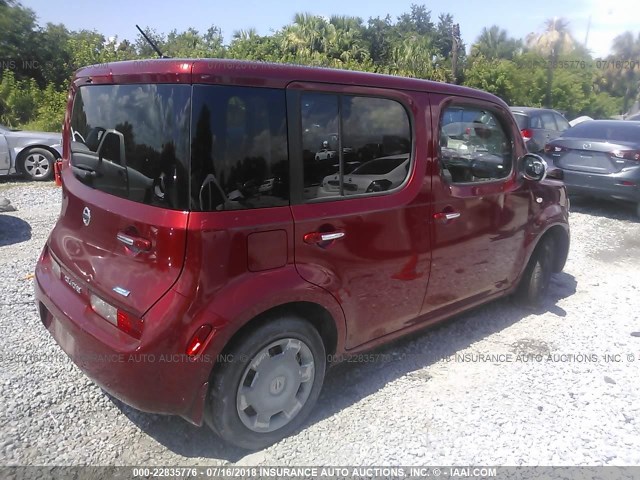 JN8AZ2KR0DT301801 - 2013 NISSAN CUBE S/SL BURGUNDY photo 4