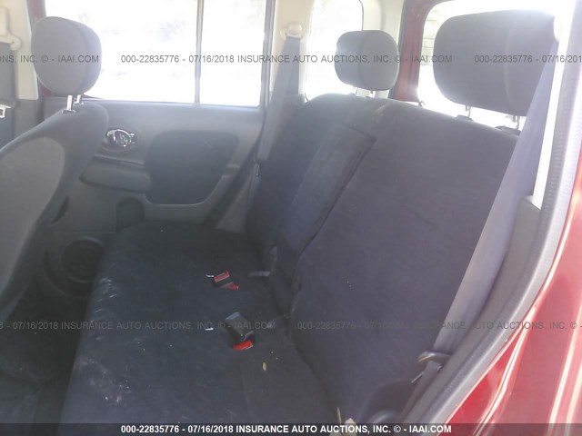 JN8AZ2KR0DT301801 - 2013 NISSAN CUBE S/SL BURGUNDY photo 8