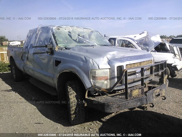 1FTWW31Y48ED94695 - 2008 FORD F350 4X4 CREWCAB SRW SUPER DUTY SILVER photo 1