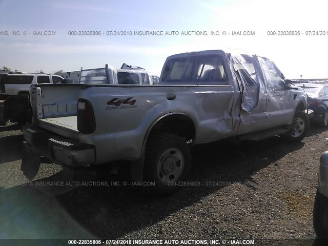 1FTWW31Y48ED94695 - 2008 FORD F350 4X4 CREWCAB SRW SUPER DUTY SILVER photo 4