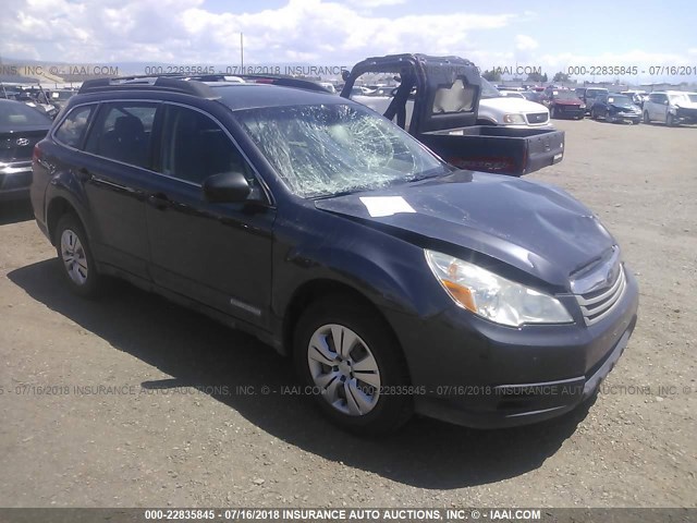 4S4BRCAC2A3325463 - 2010 SUBARU OUTBACK 2.5I GRAY photo 1