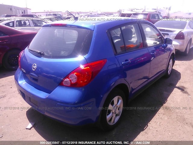 3N1BC13EX9L478278 - 2009 NISSAN VERSA S/SL BLUE photo 4