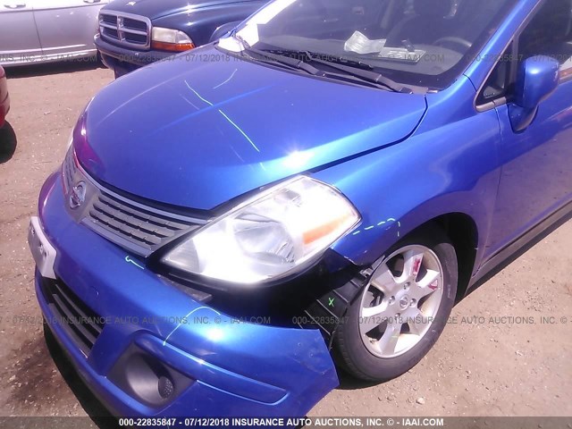 3N1BC13EX9L478278 - 2009 NISSAN VERSA S/SL BLUE photo 6