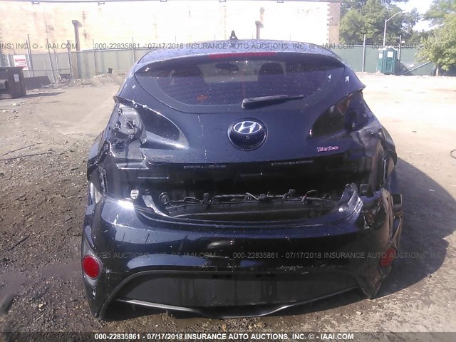 KMHTC6AE6FU217342 - 2015 HYUNDAI VELOSTER TURBO BLACK photo 6