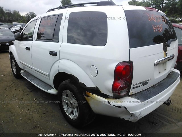 1D4HB58DX4F239885 - 2004 DODGE DURANGO LIMITED WHITE photo 3