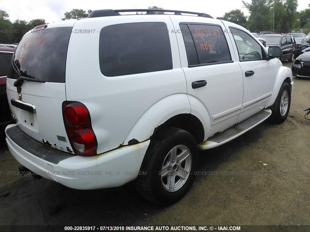 1D4HB58DX4F239885 - 2004 DODGE DURANGO LIMITED WHITE photo 4