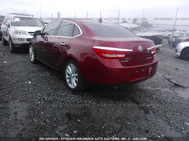 1G4PR5SK4C4221402 - 2012 BUICK VERANO CONVENIENCE MAROON photo 3