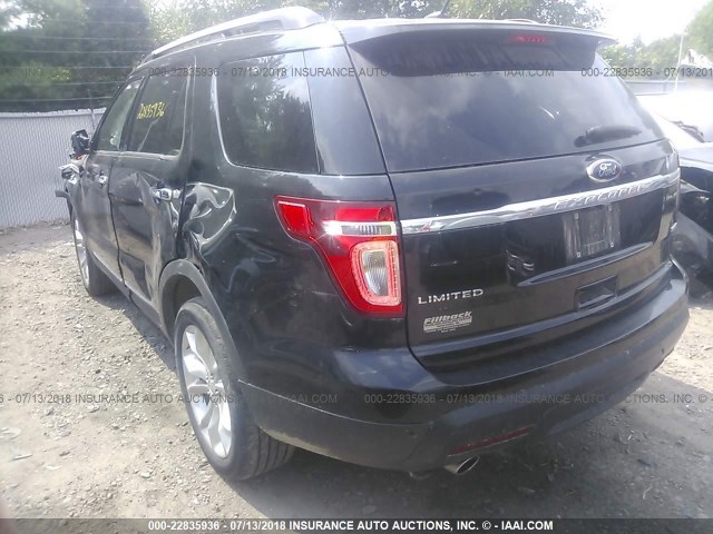 1FM5K8F87FGA28059 - 2015 FORD EXPLORER LIMITED 黑色 照片 3