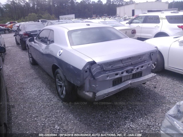 2C3CDZAG6FH708795 - 2015 DODGE CHALLENGER SXT SILVER photo 3