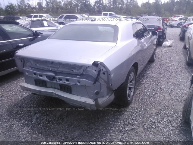 2C3CDZAG6FH708795 - 2015 DODGE CHALLENGER SXT SILVER photo 4