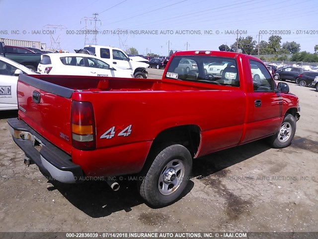 1GTEK14X93Z150752 - 2003 GMC NEW SIERRA K1500 RED photo 4