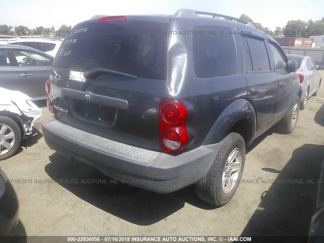 1D8HD38K97F502366 - 2007 DODGE DURANGO SXT GRAY photo 4