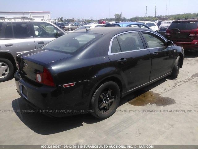 1G1ZH57B484248219 - 2008 CHEVROLET MALIBU 1LT 黑色 照片 4