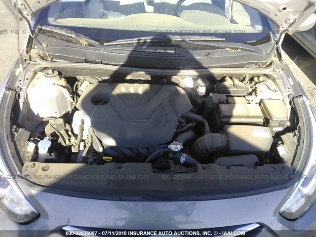 KMHCT4AE1HU360769 - 2017 HYUNDAI ACCENT SE GRAY photo 10