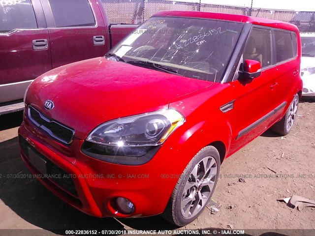 KNDJT2A69D7526148 - 2013 KIA SOUL +/!/SPORT RED photo 2