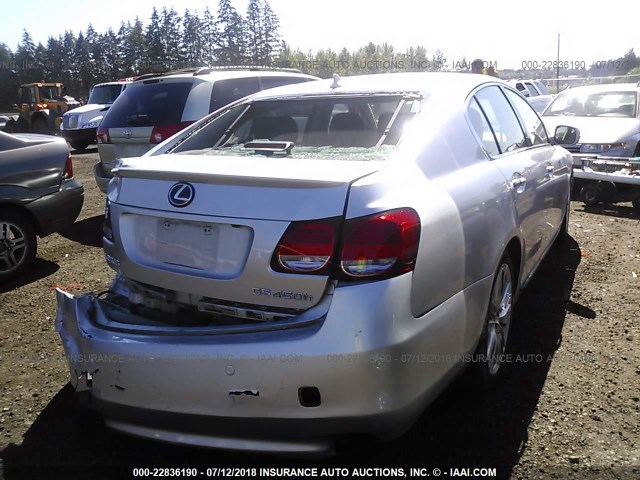 JTHBC96S995018217 - 2009 LEXUS GS 450H SILVER photo 4