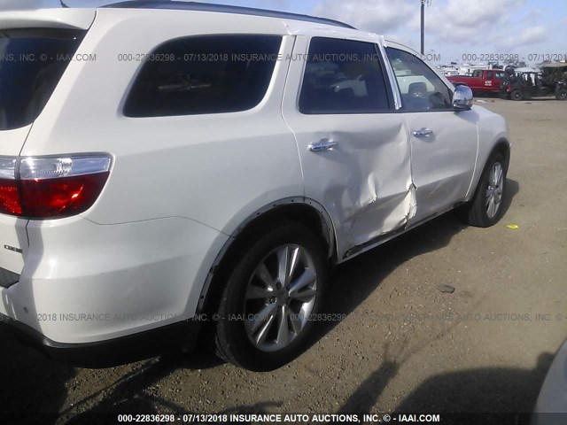 1D4RD4GG2BC706526 - 2011 DODGE DURANGO CREW WHITE photo 6