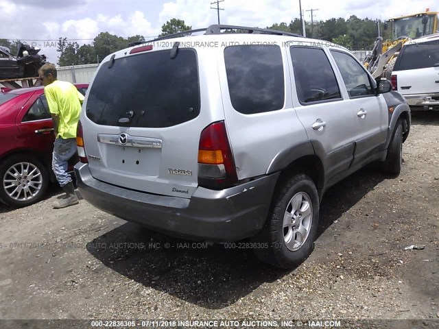 4F2YZ04144KM30989 - 2004 MAZDA TRIBUTE LX SILVER photo 4