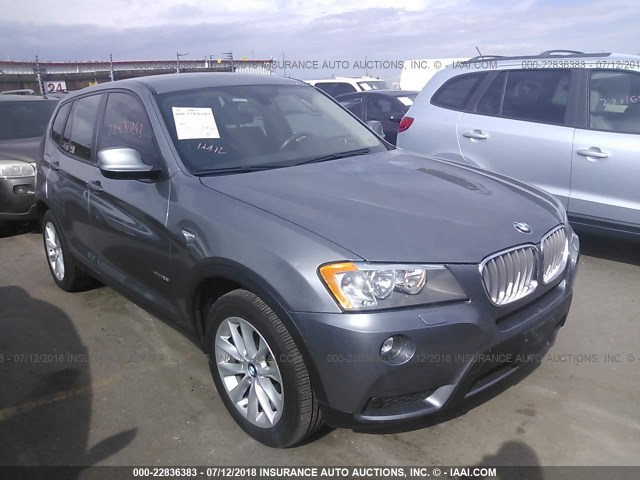 5UXWX9C53D0A28299 - 2013 BMW X3 XDRIVE28I GRAY photo 1