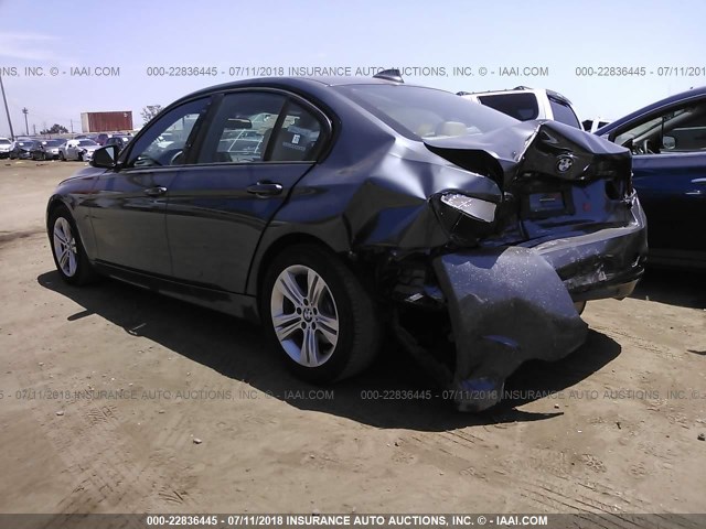 WBA8E9G57GNT86288 - 2016 BMW 328 I SULEV GRAY photo 3