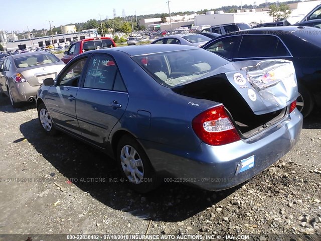 4T1BE30K22U553169 - 2002 TOYOTA CAMRY LE/XLE/SE 蓝色 照片 3