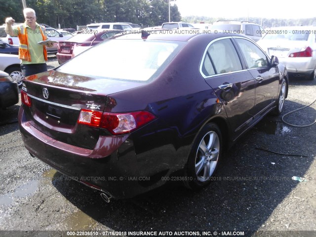 JH4CU2F69CC018233 - 2012 ACURA TSX TECH PURPLE photo 4