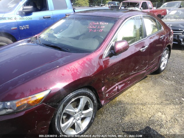 JH4CU2F69CC018233 - 2012 ACURA TSX TECH PURPLE photo 6