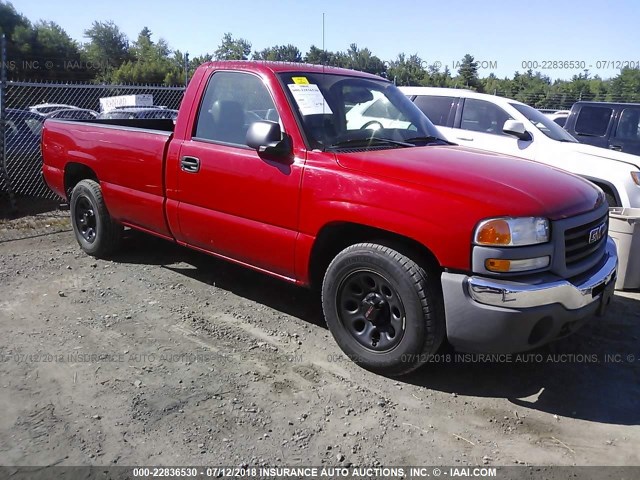 1GTEC14X85Z235680 - 2005 GMC NEW SIERRA C1500 RED photo 1