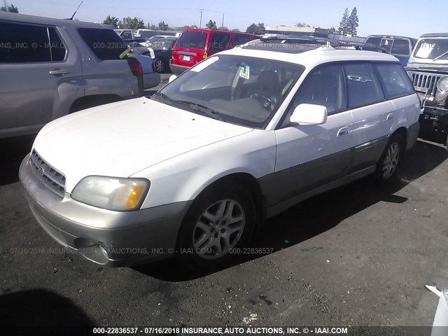 4S3BH686117632141 - 2001 SUBARU LEGACY OUTBACK LIMITED WHITE photo 2