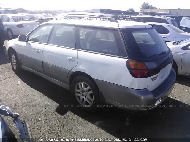 4S3BH686117632141 - 2001 SUBARU LEGACY OUTBACK LIMITED WHITE photo 3