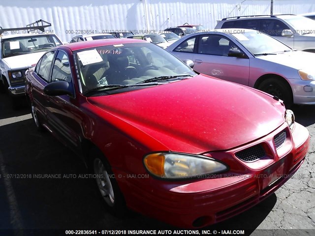 1G2NE52F22C235270 - 2002 PONTIAC GRAND AM SE RED photo 1