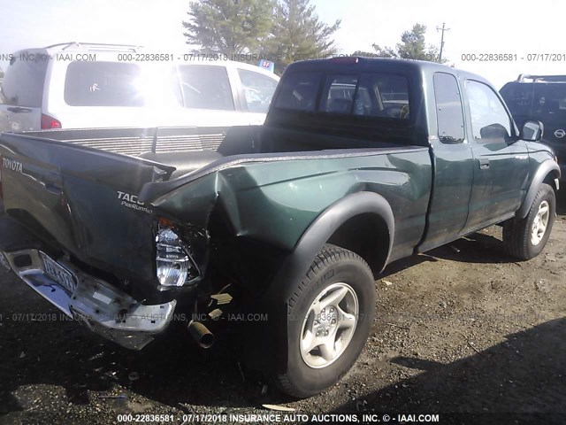 5TESN92N73Z288482 - 2003 TOYOTA TACOMA XTRACAB PRERUNNER GREEN photo 4