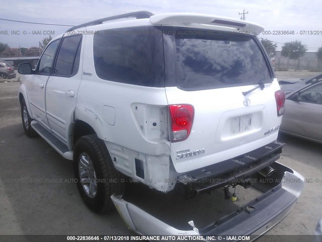 5TDBT48A85S242186 - 2005 TOYOTA SEQUOIA LIMITED WHITE photo 3