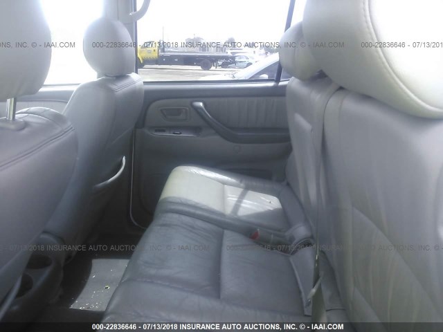 5TDBT48A85S242186 - 2005 TOYOTA SEQUOIA LIMITED WHITE photo 8