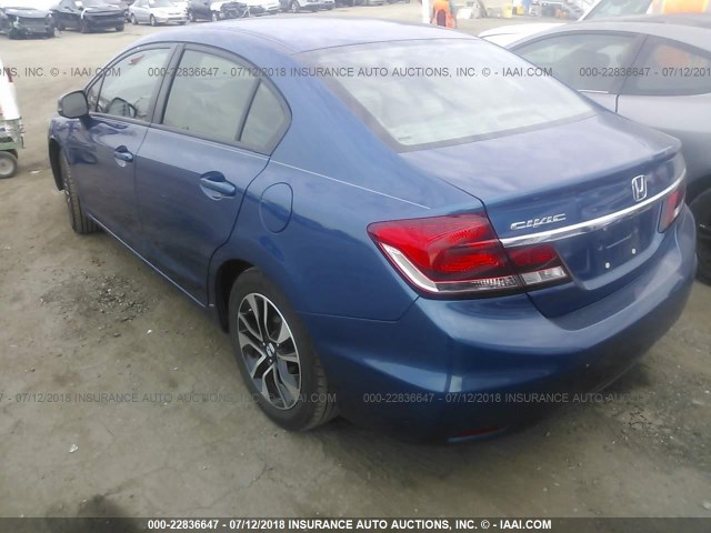 19XFB2F90DE239275 - 2013 HONDA CIVIC EXL 蓝色 照片 3
