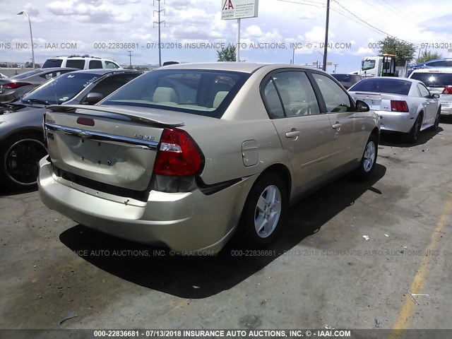 1G1ZT52805F279333 - 2005 CHEVROLET MALIBU LS GOLD photo 4