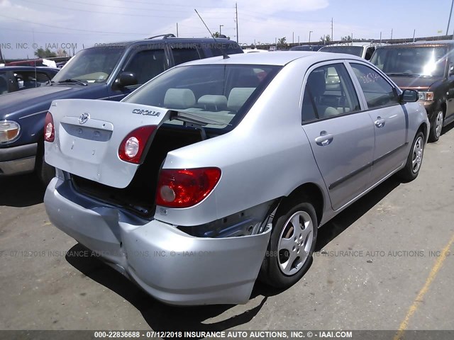 JTDBR32E260085974 - 2006 TOYOTA COROLLA CE/LE SILVER photo 4