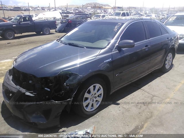 4T1BB46K97U014836 - 2007 TOYOTA CAMRY NEW GENERAT HYBRID GRAY photo 2