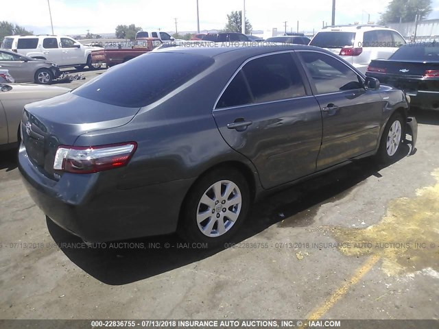 4T1BB46K97U014836 - 2007 TOYOTA CAMRY NEW GENERAT HYBRID GRAY photo 4