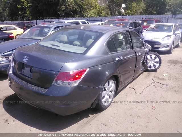 1HGCP36829A033498 - 2009 HONDA ACCORD EXL GRAY photo 4