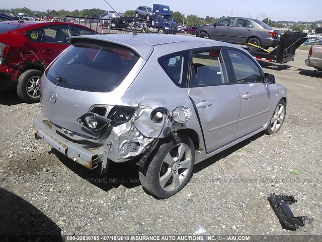 JM1BK343X51304723 - 2005 MAZDA 3 HATCHBACK SILVER photo 4