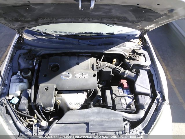 1N4AL11D95C128879 - 2005 NISSAN ALTIMA S/SL GOLD photo 10